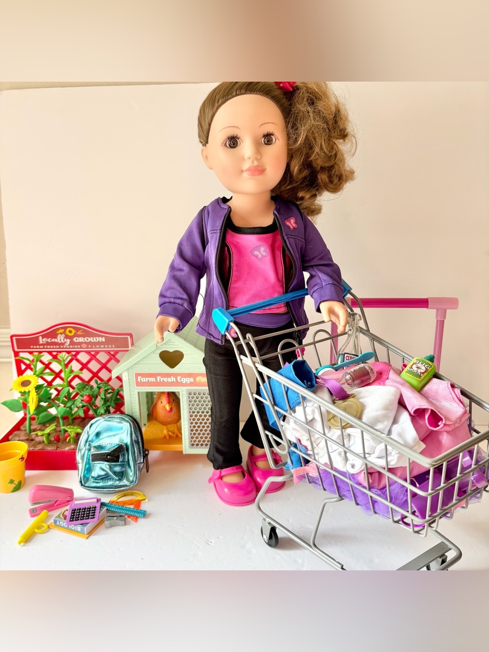My Life 18” Doll Clothes Accessories Lot Brown Hair & Eyes